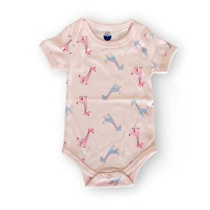 Zizuka Pure & Soft Cotton Bodysuits Onesies for New born baby/Infants clothes Half Sleeve Body Suit - Giraffe Onesie